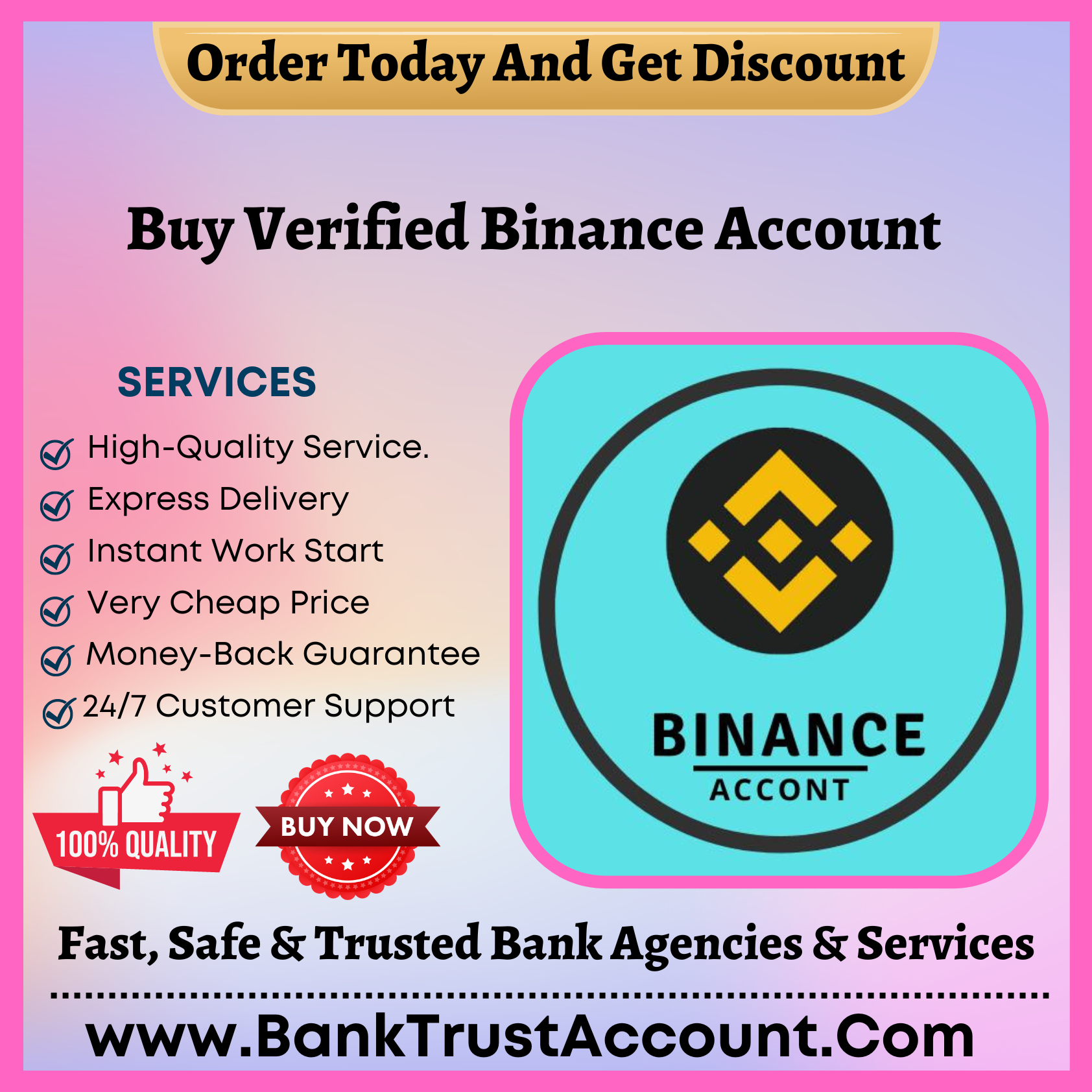 Buy Verified Binance Account - 100% Best Fully KYC Verified - BankTrustAccount