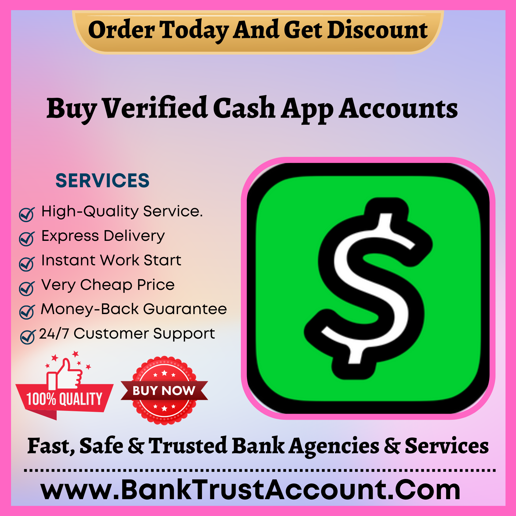 Buy Verified Cash App Accounts - 100% BTC Enable Verified - BankTrustAccount