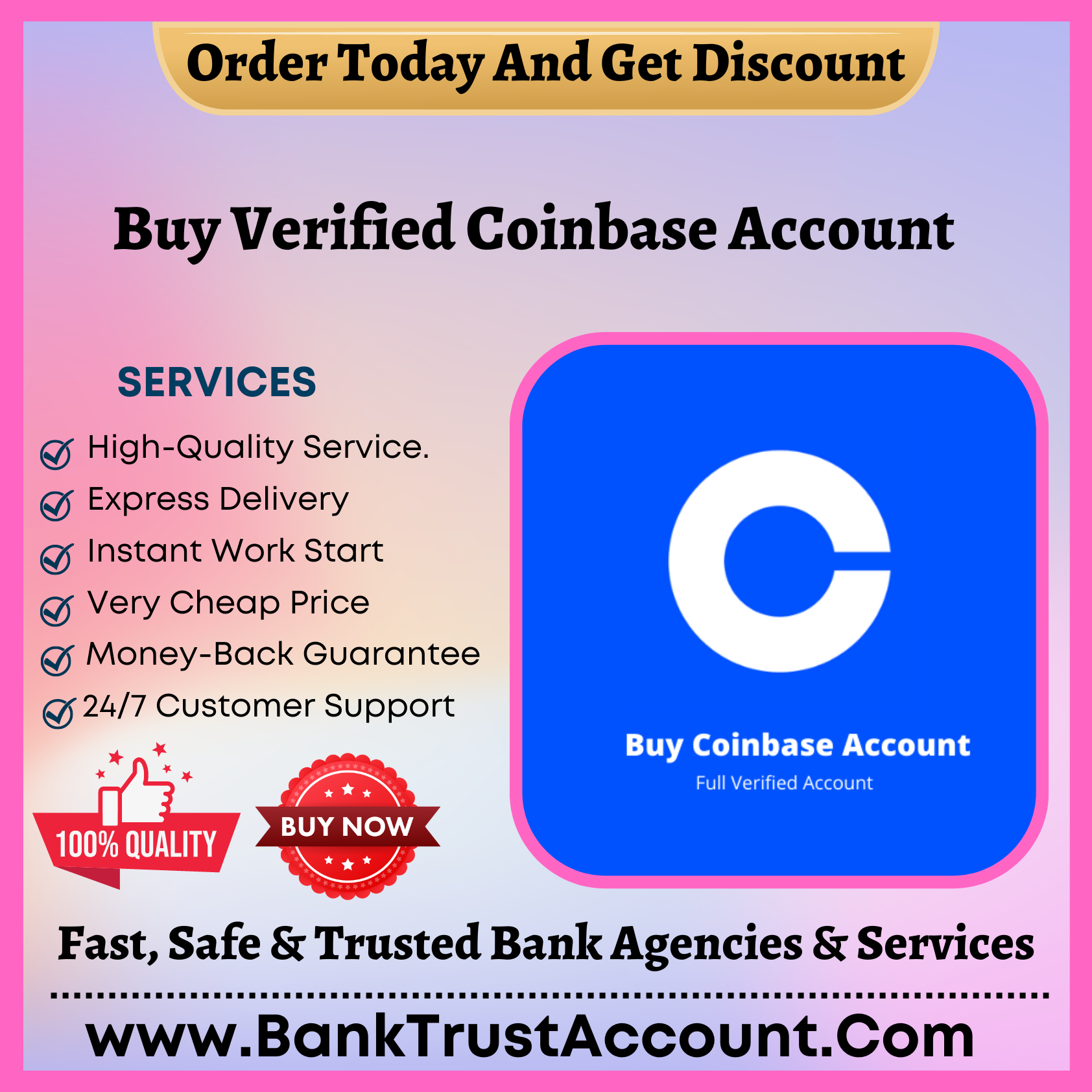 Buy Verified Coinbase Account - 100% Fully Documents KYC Verified - BankTrustAccount