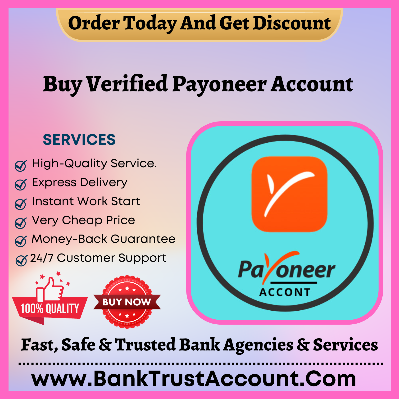 Buy Verified Payoneer Account - 100% Safe With Documents - BankTrustAccount