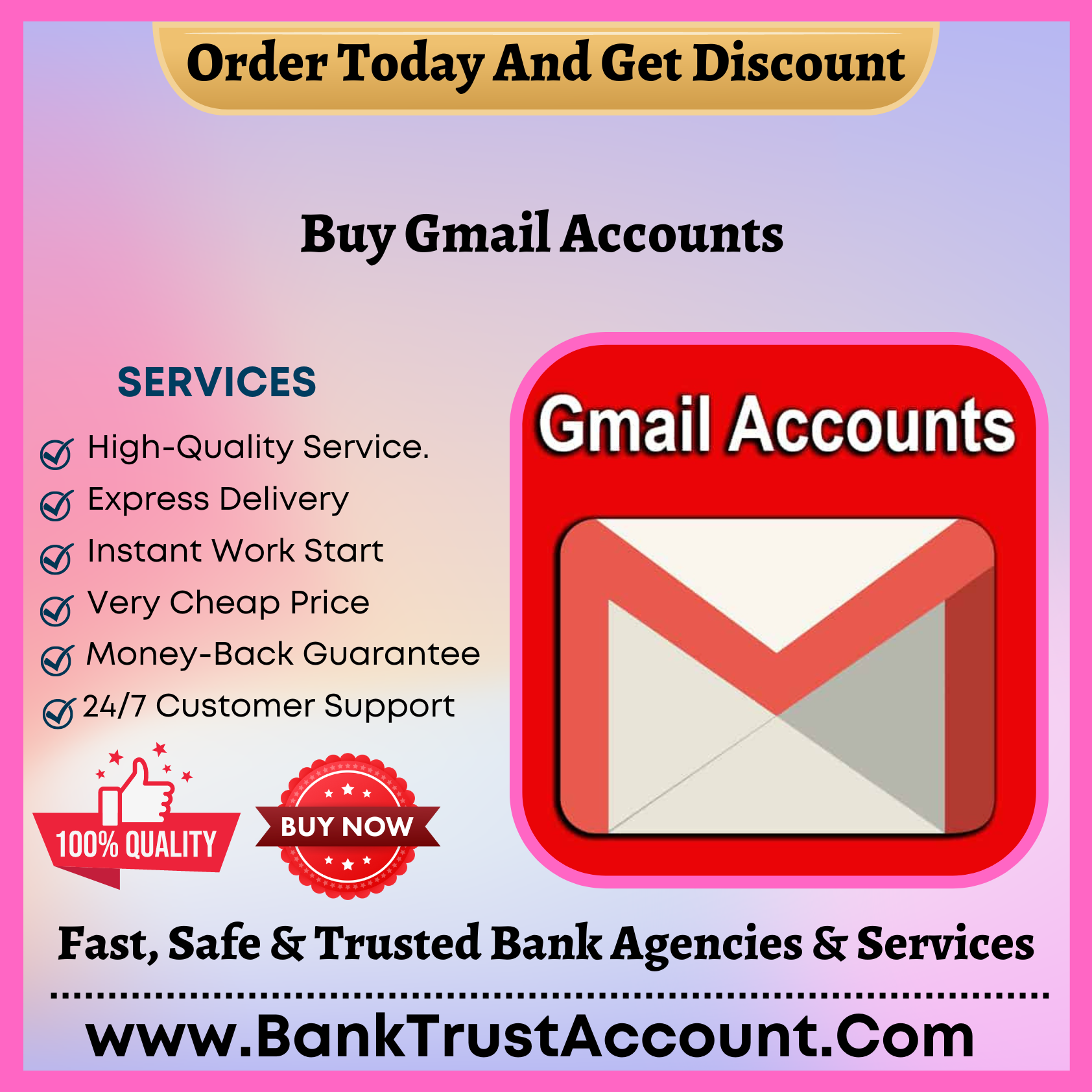 Buy Gmail Accounts - Cheap And 100% Phone Verified