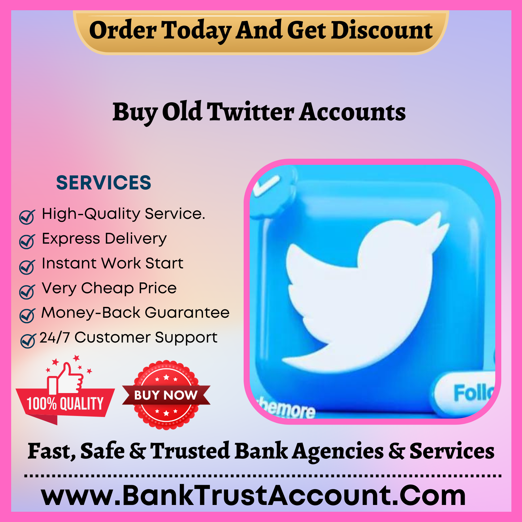 Buy Old Twitter Accounts - Verified Twitter Account For sale