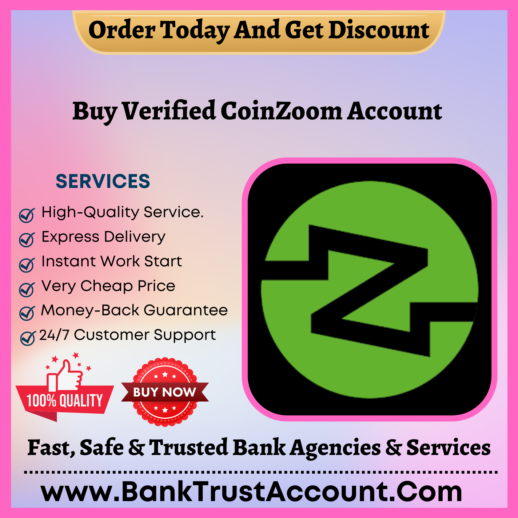 Buy Verified CoinZoom Account - 100% Verified Fast Delivery