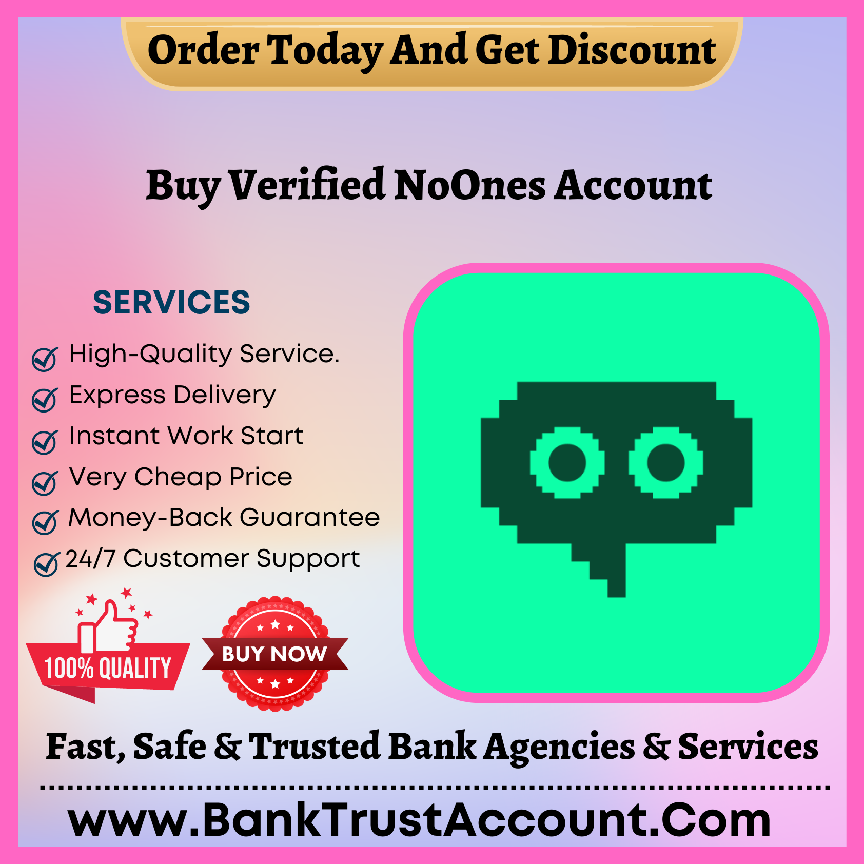 Buy Verified NoOnes Account - BankTrustAccount